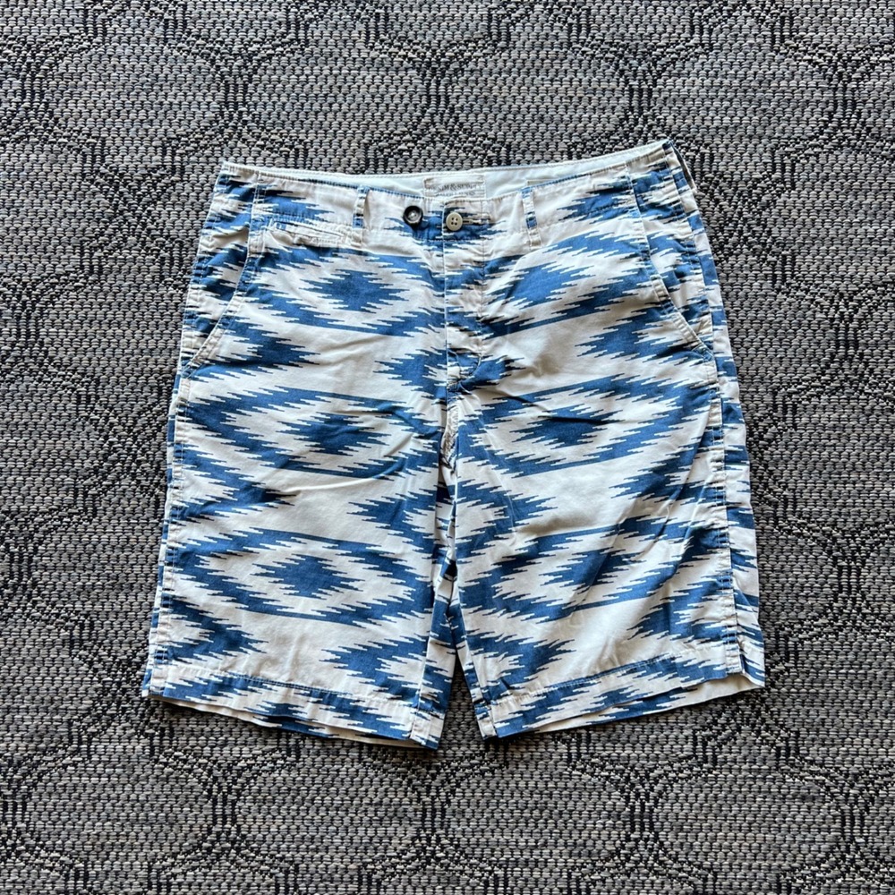 Y2K Denim & Supply Ralph‎ Lauren Shorts Mens 34 Blue Aztec Western Button Fly